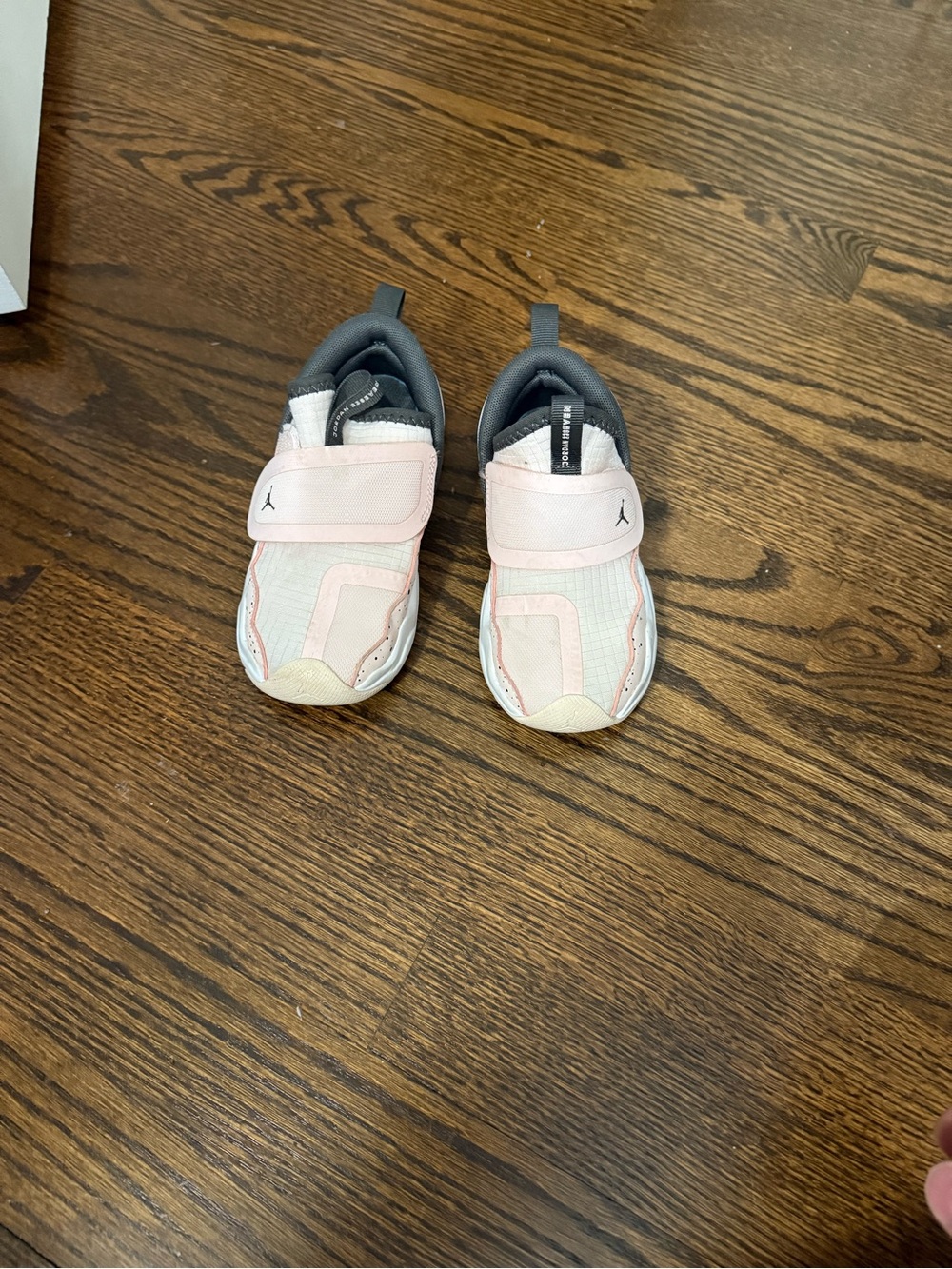 Jordan Kids Slip-On Sneakers in Light Pink and Gray